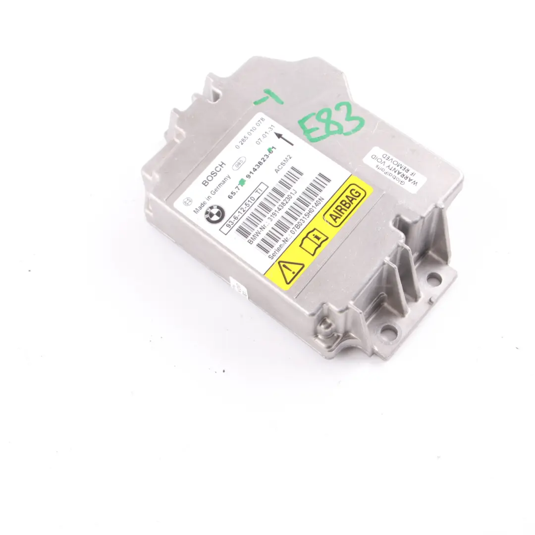 ECU Control Unit Module Airbag Safety BMW E88 E93 LCI - SKU 9143823-1 - Part number 9143823