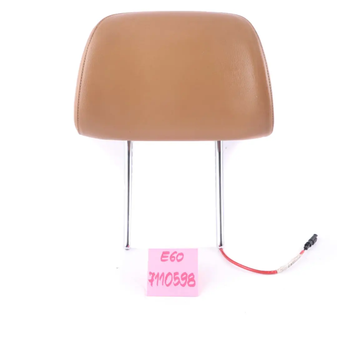 Front Seat Left Right N/O/S Headrest Leather Natural Brown to BMW 5 E60 E61 LCI with Part number 9143863 BMW 5 E60 E61 LCI Front Seat Left Right N/O/S Headrest Leather Natural Brown - SKU 9143863 - Part number 9143863