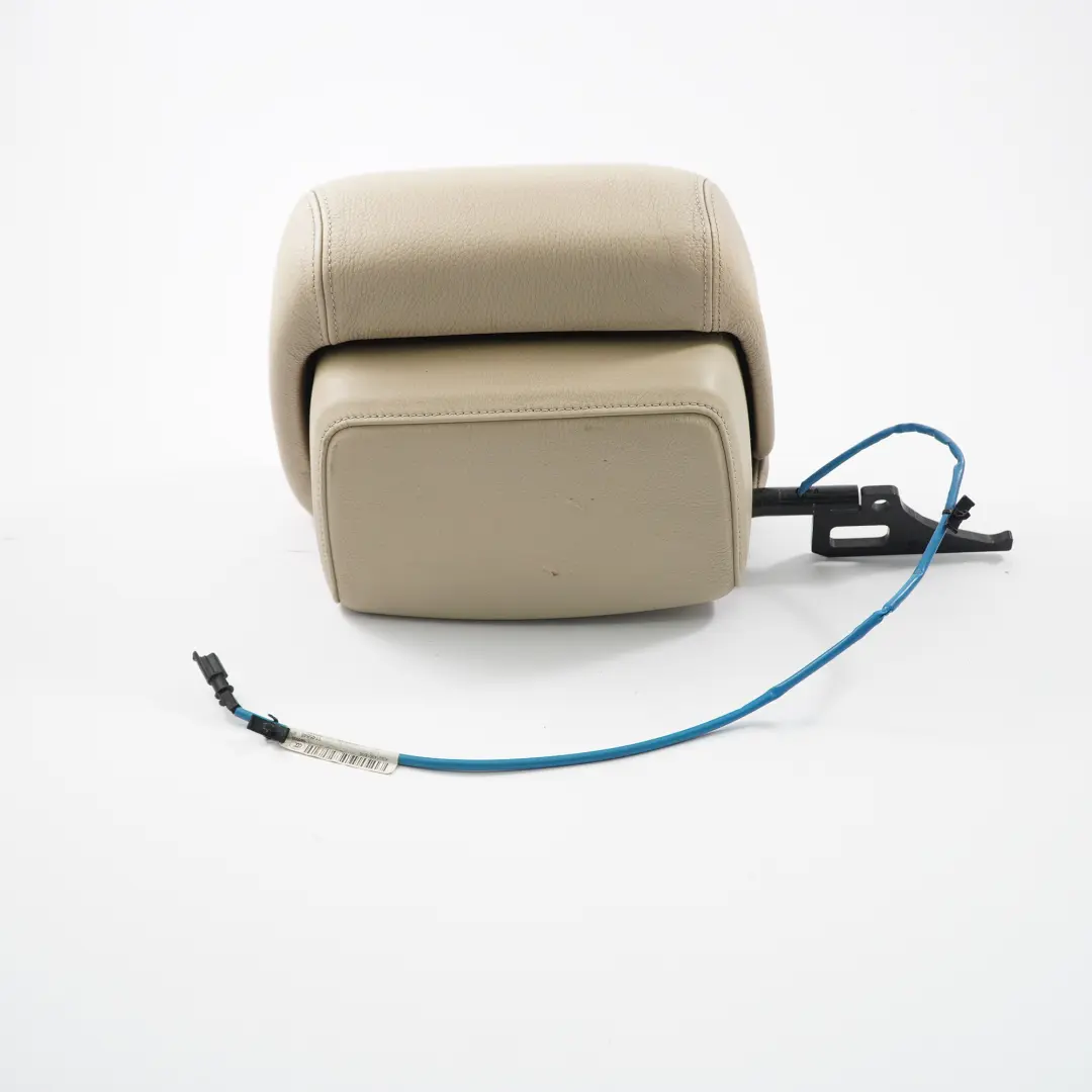 Headrest Front Right O/S Cream Beige Leather Head Rest to BMW E64 Seat with Part number 9143916 BMW E64 Seat Headrest Front Right O/S Cream Beige Leather Head Rest - SKU 9143916 - Part number 9143916