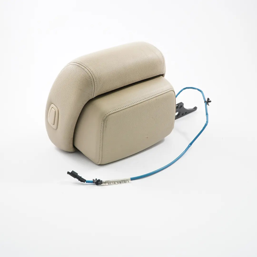 Headrest Front Right O/S Cream Beige Leather Head Rest to BMW E64 Seat with Part number 9143916 BMW E64 Seat Headrest Front Right O/S Cream Beige Leather Head Rest - SKU 9143916 - Part number 9143916