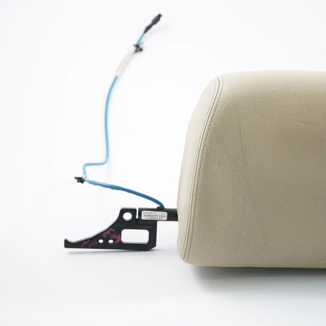 BMW E64 Seat Headrest Front Right O/S Cream Beige Leather Head Rest - SKU 9143916 - Part number 9143916