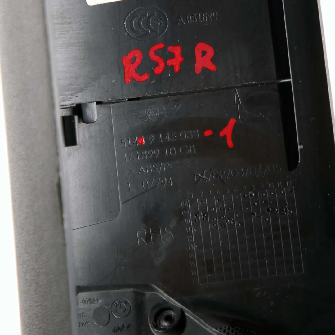 Abdeckung Säule A Rechts HiFi Trim Panel für Mini Cooper R57 Cabrio mit Teilenummer 9145038 Mini Cooper R57 Cabrio Abdeckung Säule A Rechts HiFi Trim Panel - SKU 9145038-1 - Teilenummer 9145038