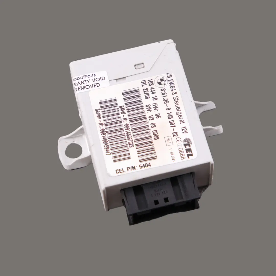 Steuergerät EWS III für BMW X3 X5 Z4 E38 E39 E46 E53 E85 E83 mit Teilenummer 9145097 BMW X3 X5 Z4 E38 E39 E46 E53 E85 E83 Steuergerät EWS III - SKU 9145097 - Teilenummer 9145097