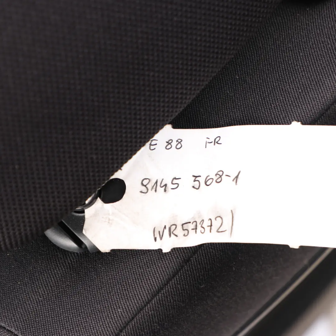 Front Seat BMW E88 M Sport Cloth Fabric Interior Right O/S Side Network to with Part number 9145568 Front Seat BMW E88 M Sport Cloth Fabric Interior Right O/S Side Network - SKU 9145568-1 - Part number 9145568