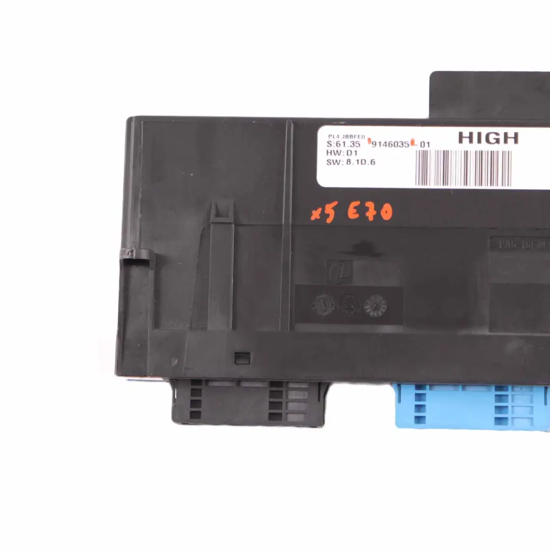 Body Control Module BMW X5 E70 ECU Junction Box High PL4 JBBFEII to with Part number 9146035 Body Control Module BMW X5 E70 ECU Junction Box High PL4 JBBFEII - SKU 9146035 - Part number 9146035