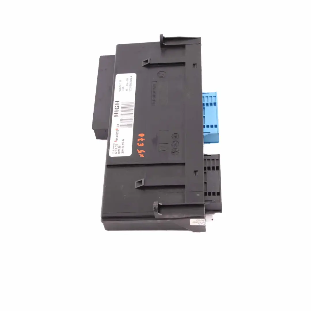 Body Control Module BMW X5 E70 ECU Junction Box High PL4 JBBFEII to with Part number 9146035 Body Control Module BMW X5 E70 ECU Junction Box High PL4 JBBFEII - SKU 9146035 - Part number 9146035