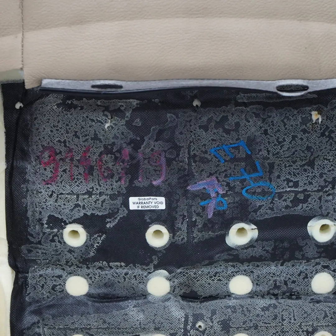 Oparcie Fotela Prawy Przód Skóra Oyster do BMW X5 E70 o numerze 9146119 BMW X5 E70 Oparcie Fotela Prawy Przód Skóra Oyster - SKU 9146119-1 - Numer Części 9146119