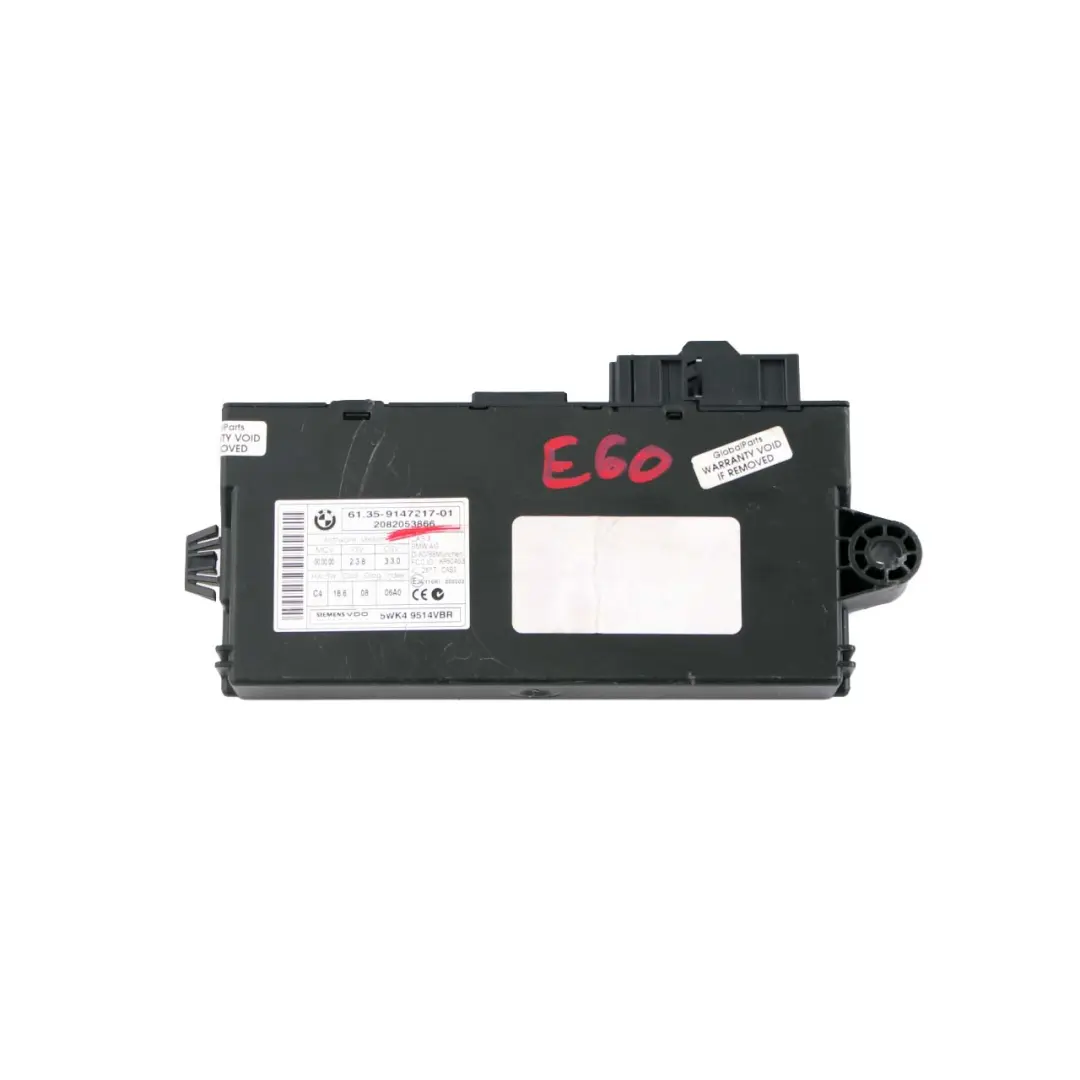 CAS3 Control Unit Key Reading Module to BMW E60 E81 E87 E90 E91 E92 E93 with Part number 9147217 BMW E60 E81 E87 E90 E91 E92 E93 CAS3 Control Unit Key Reading Module - SKU 9147217 - Part number 9147217