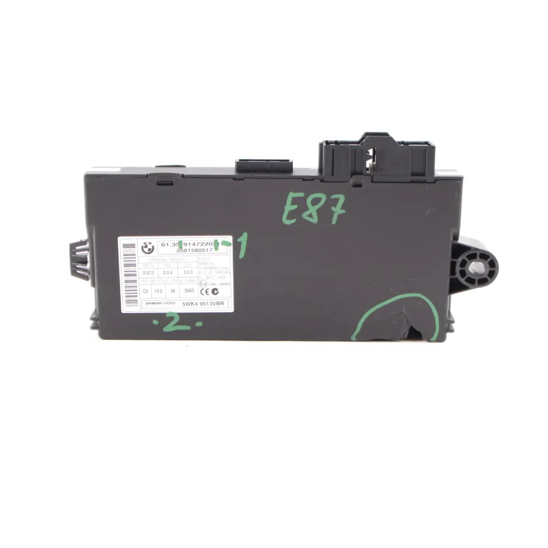 Control Unit BMW E60 E81 E82 E87 E90 E91 E92 ECU Key Reading Module CAS3 to with Part number 9147220 Control Unit BMW E60 E81 E82 E87 E90 E91 E92 ECU Key Reading Module CAS3 - SKU 9147220-1 - Part number 9147220