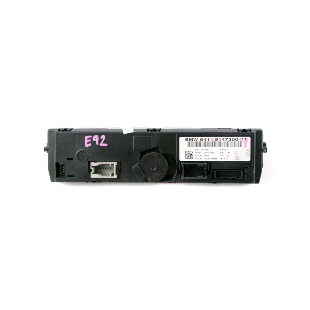 Air Conditioning Panel BMW E92 E93 Automatic Heater A/C Control Panel - SKU 9147300-1 - Part number 9147300