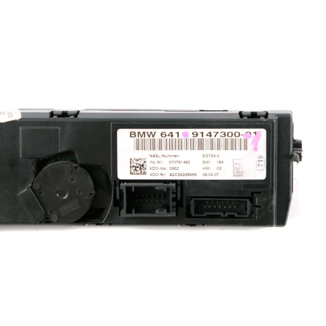 Riscaldatore automatico A/C Pannello di controllo per BMW E92 E93 con numero di parte 9147300 BMW E92 E93 Riscaldatore automatico A/C Pannello di controllo - SKU 9147300-1 - Numero di parte 9147300