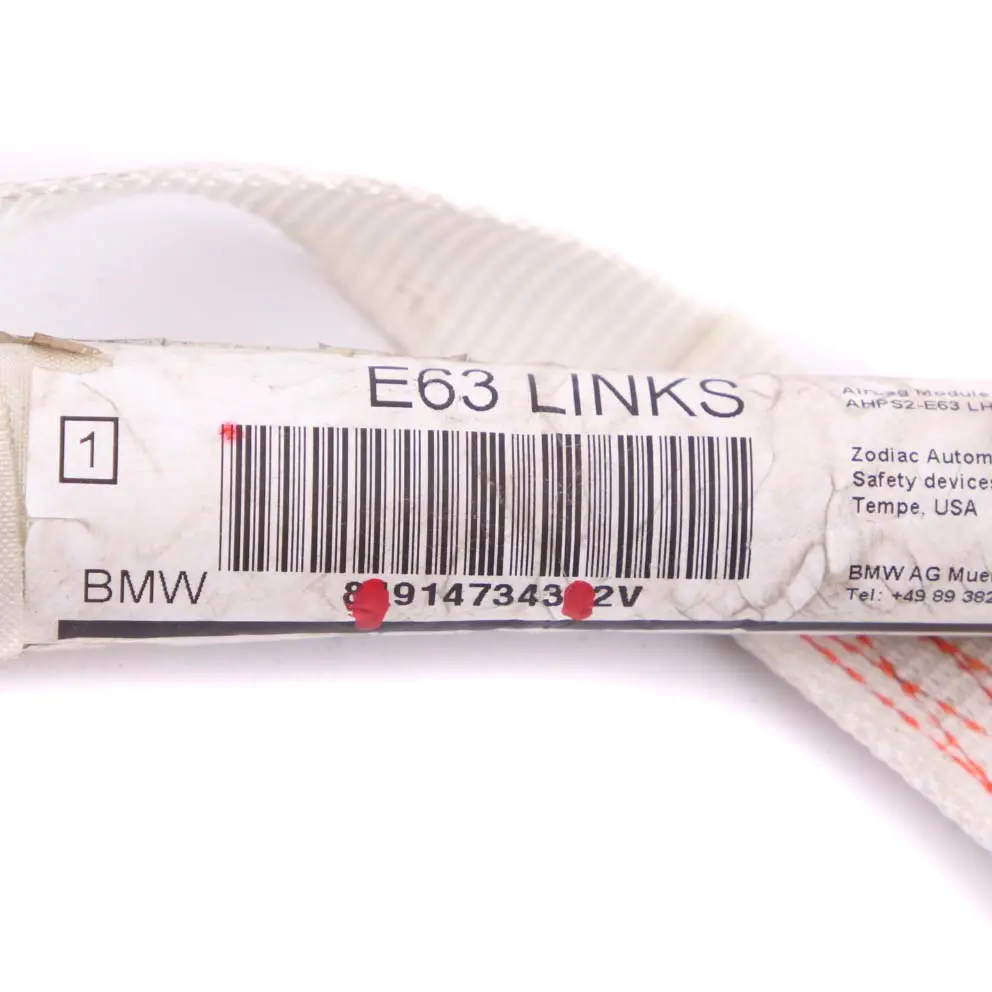 Module rideau d'air côté passager gauche ITS Module côté tête pour BMW E63 à propos du numéro de pièce 9147343 BMW E63 Module rideau d'air côté passager gauche ITS Module côté tête - SKU 9147343 - Numéro de pièce 9147343