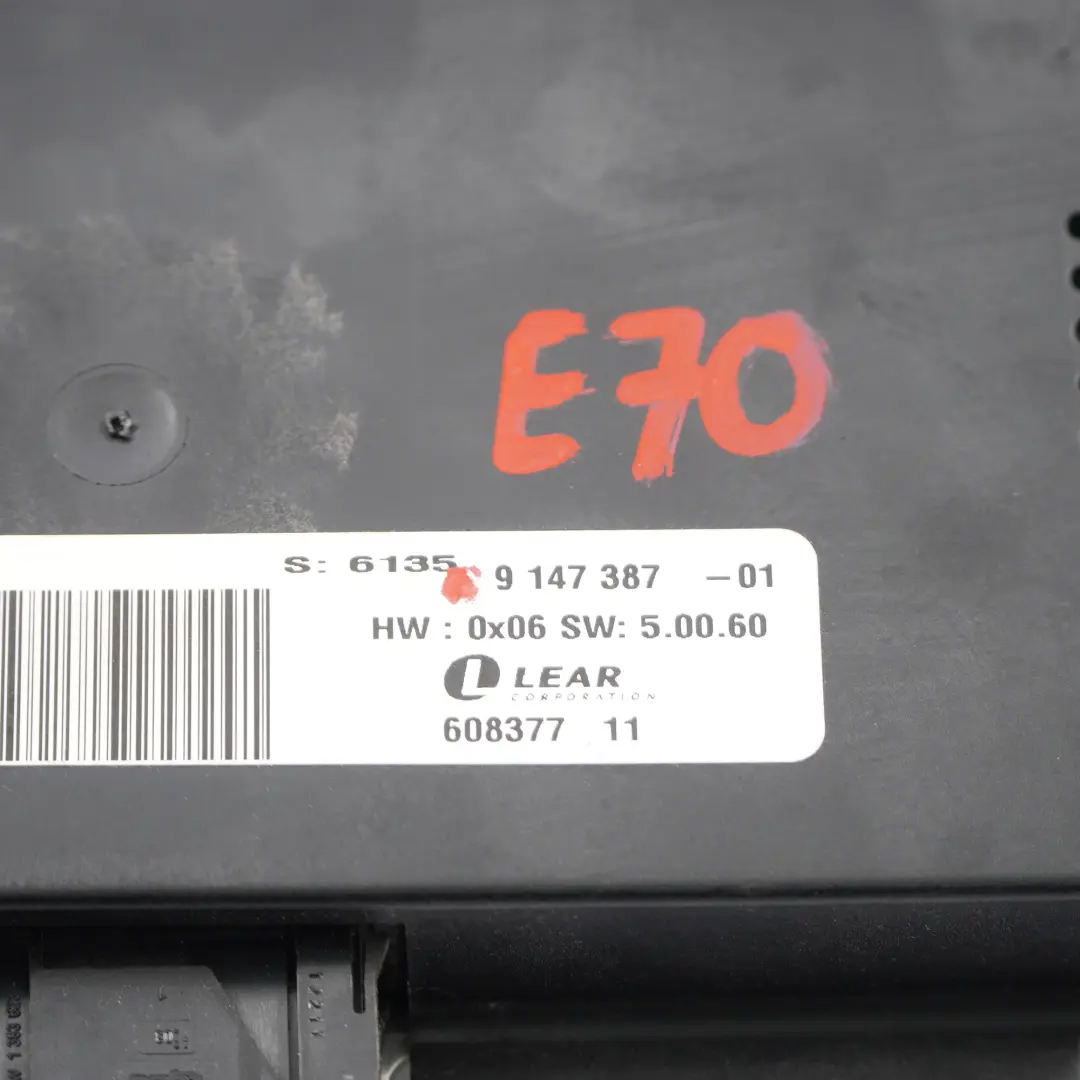 Fußraum ECU Licht steuergerät Modul FRM II Lear für BMW X5 E70 mit Teilenummer 9147387 BMW X5 E70 Fußraum ECU Licht steuergerät Modul FRM II Lear - SKU 9147387 - Teilenummer 9147387