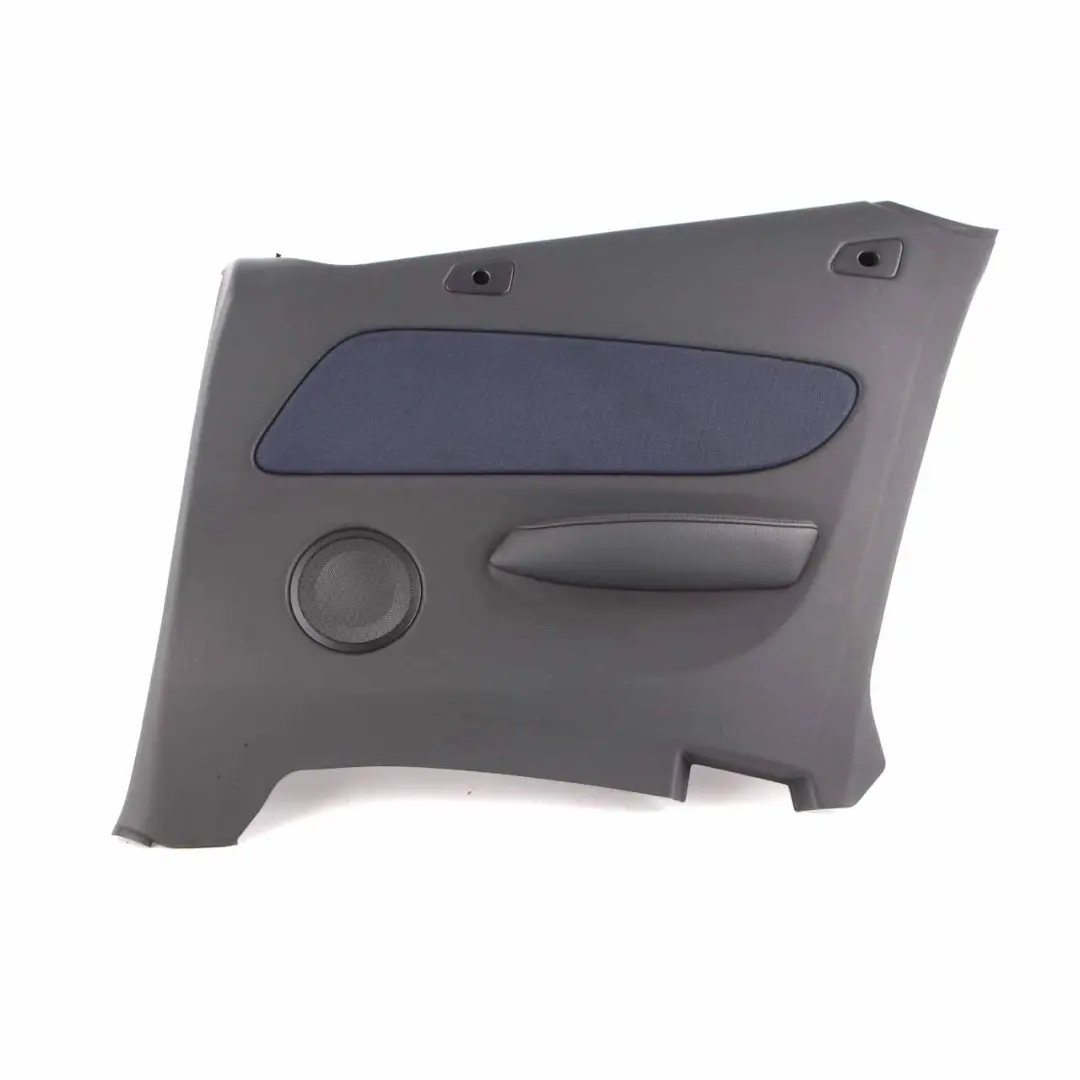 Lateral Trim Panel Rear Right O/S Cabrio Cloth Fabric Monaco Blue to BMW E88 with Part number 9147708 BMW E88 Lateral Trim Panel Rear Right O/S Cabrio Cloth Fabric Monaco Blue - SKU 9147708 - Part number 9147708