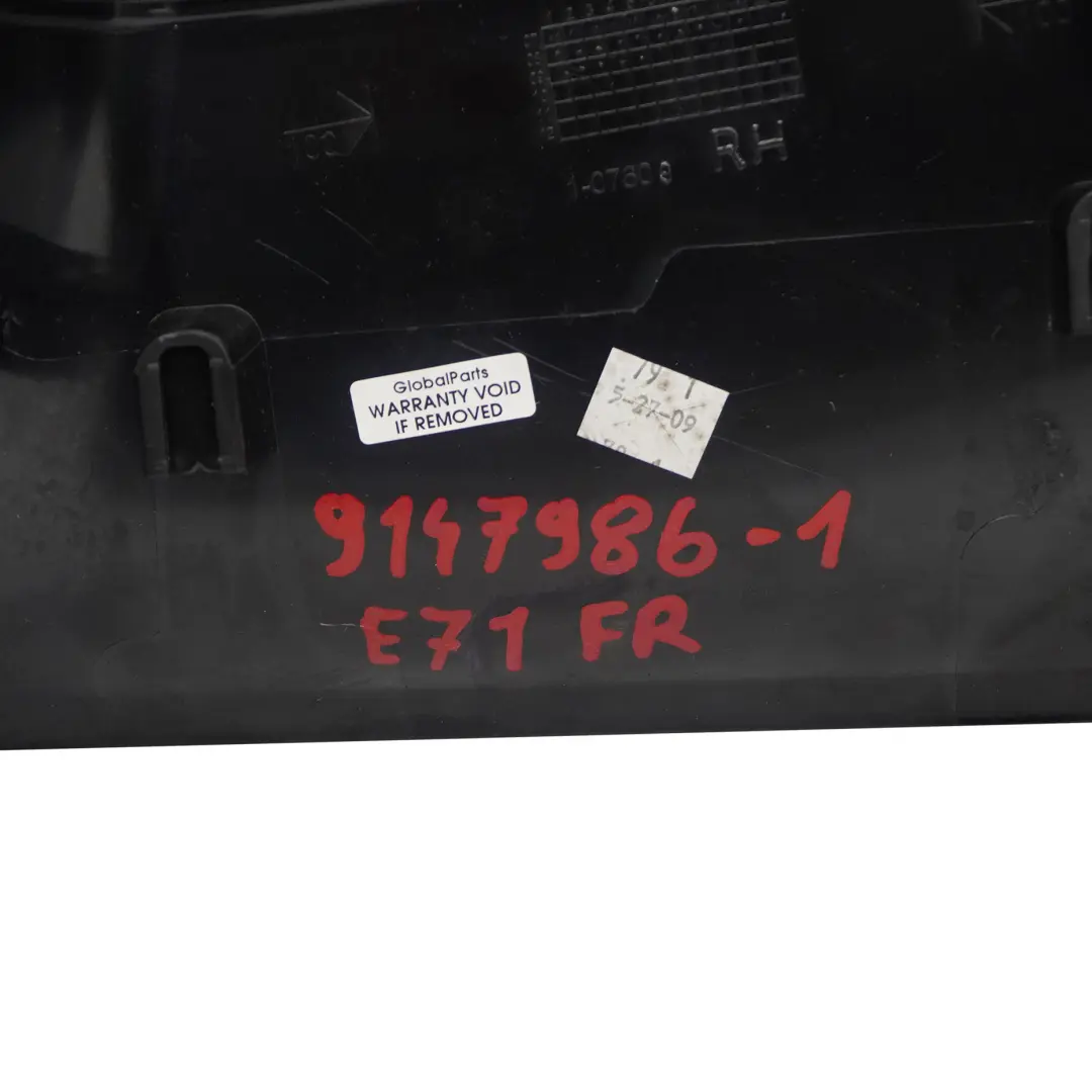 BMW X6 E71 Striscia di Copertura Anteriore Destra Pannello Porta Nero - SKU 9147986-1 - Numero di parte 9138228
