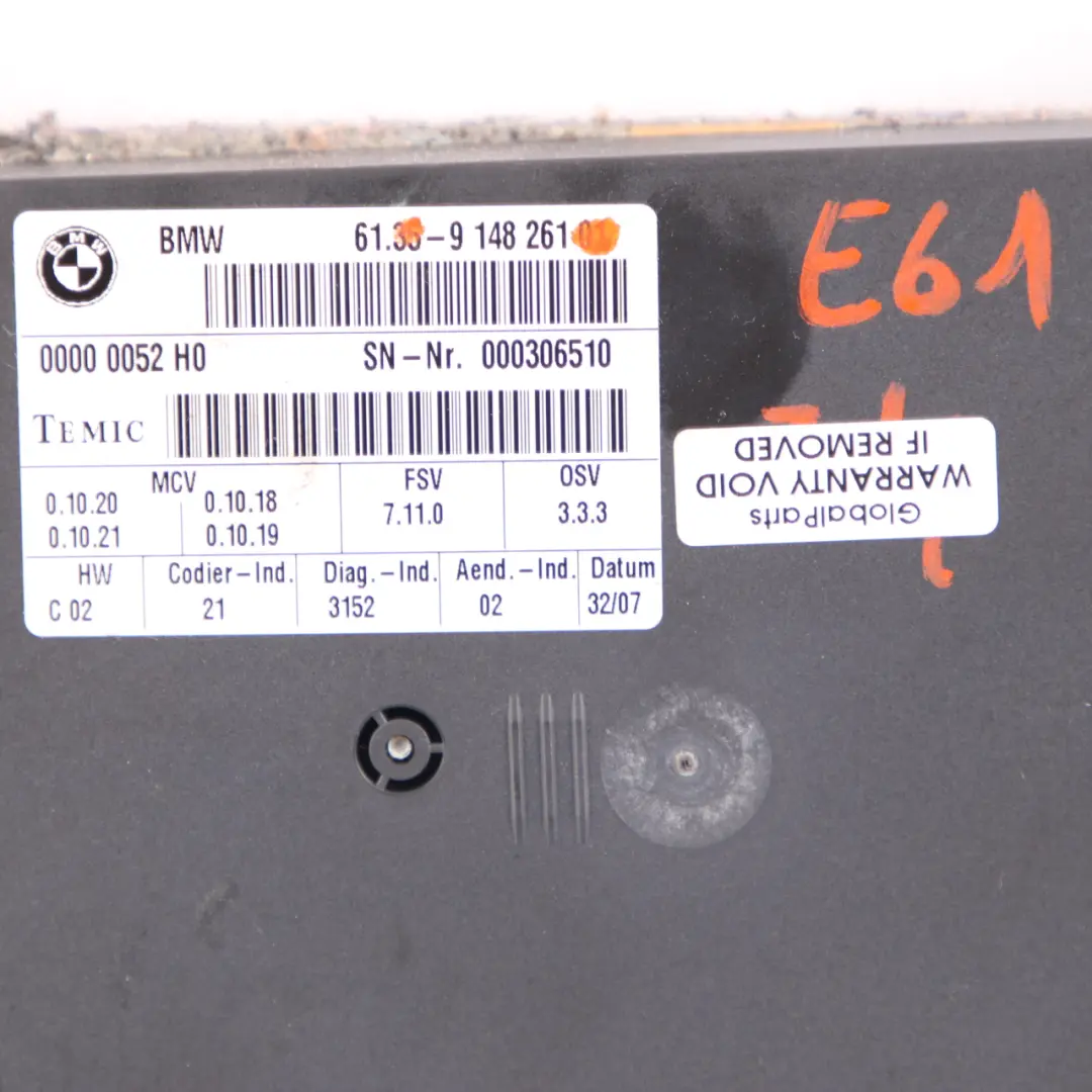 Control Module BMW E60 X5 E70 ECU Seat Unit Controller to Seat with Part number 9148261 Seat Control Module BMW E60 X5 E70 ECU Seat Unit Controller - SKU 9148261 - Part number 9148261