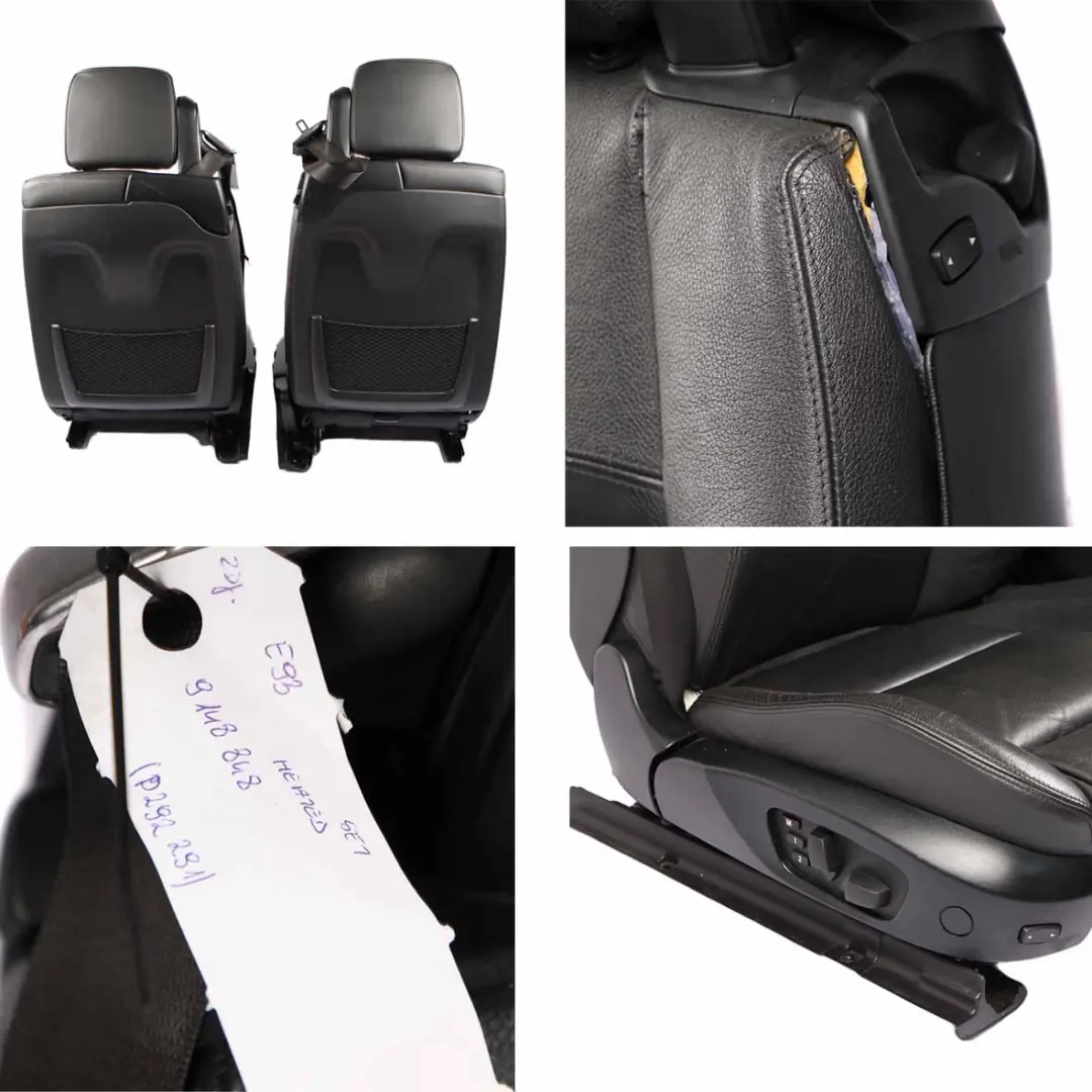Heated Black Leather Interior Seats Electric Memory to BMW E93 Convertible M Sport with Part number 9148848 BMW E93 Convertible M Sport Heated Black Leather Interior Seats Electric Memory - SKU 9148848 - Part number 9148848