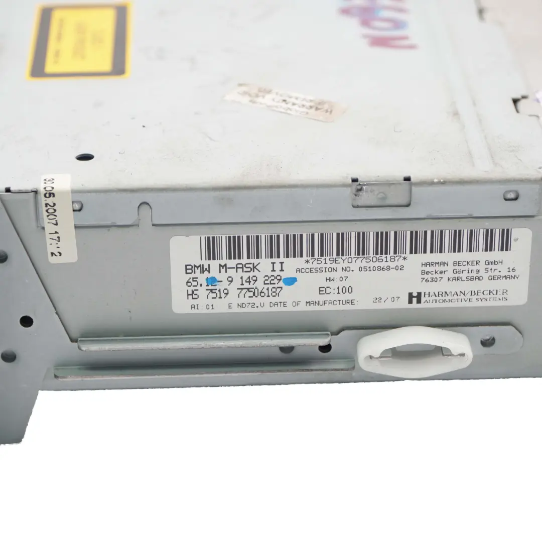 BMW E60 E63 LCI Champ Professionnel Radio Appareil de Commande - SKU 9149229 - Numéro de pièce 9149229