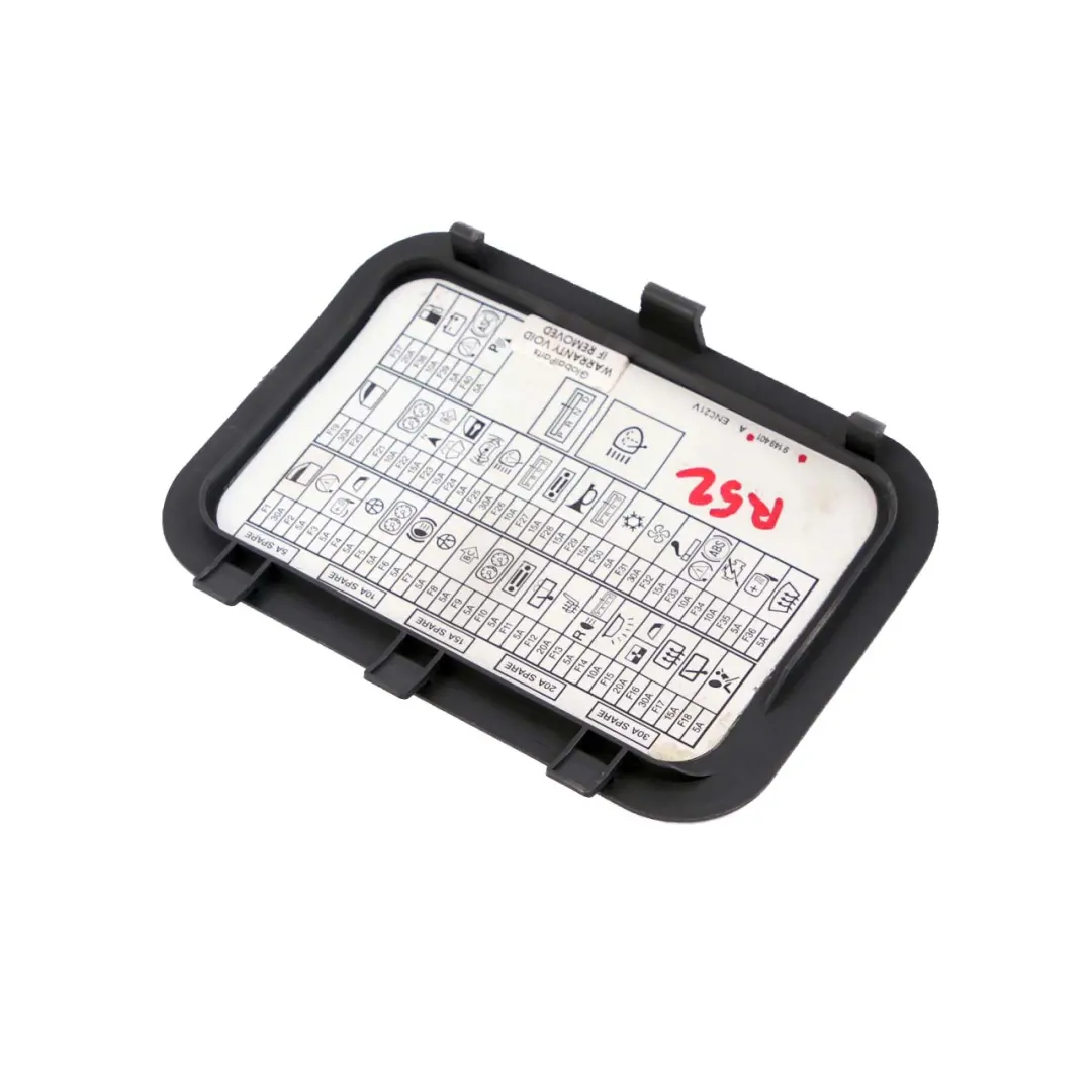 MINI R52 Cabrio Caja de fusibles Etiqueta Cubierta - SKU 9149401 - Número de pieza 9149401