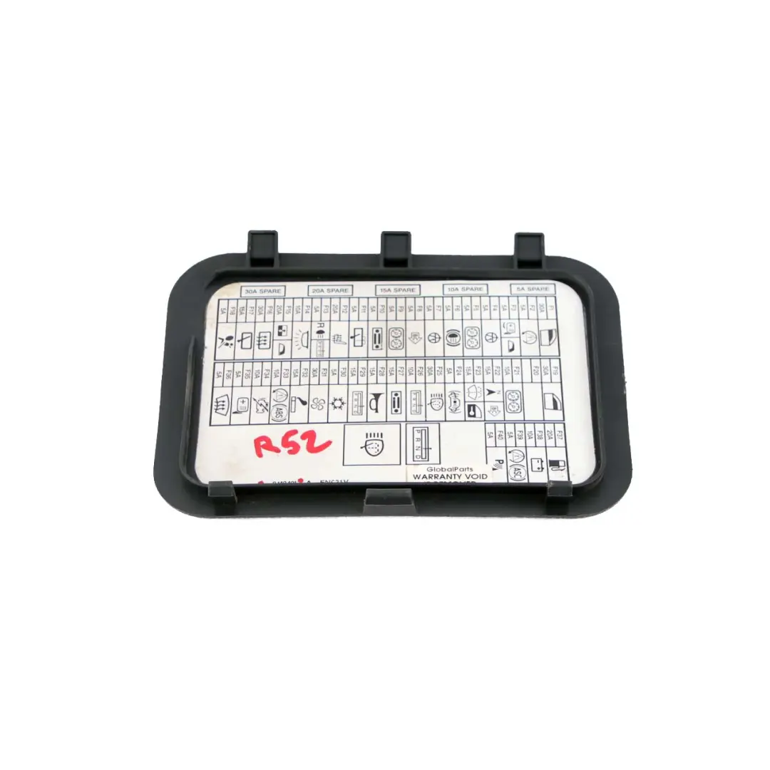 MINI R52 Cabrio Scatola dei fusibili Etichetta coperchio - SKU 9149401 - Numero di parte 9149401