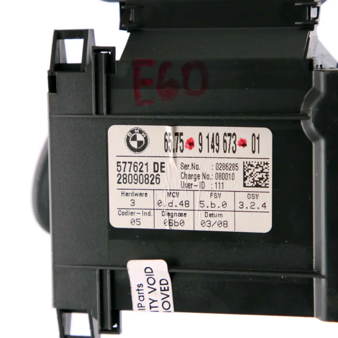 BMW Serie 5 E60 E61 LCI Unità di sistema di allarme Modulo ultra sonoro - SKU 9149673 - Numero di parte 9149673