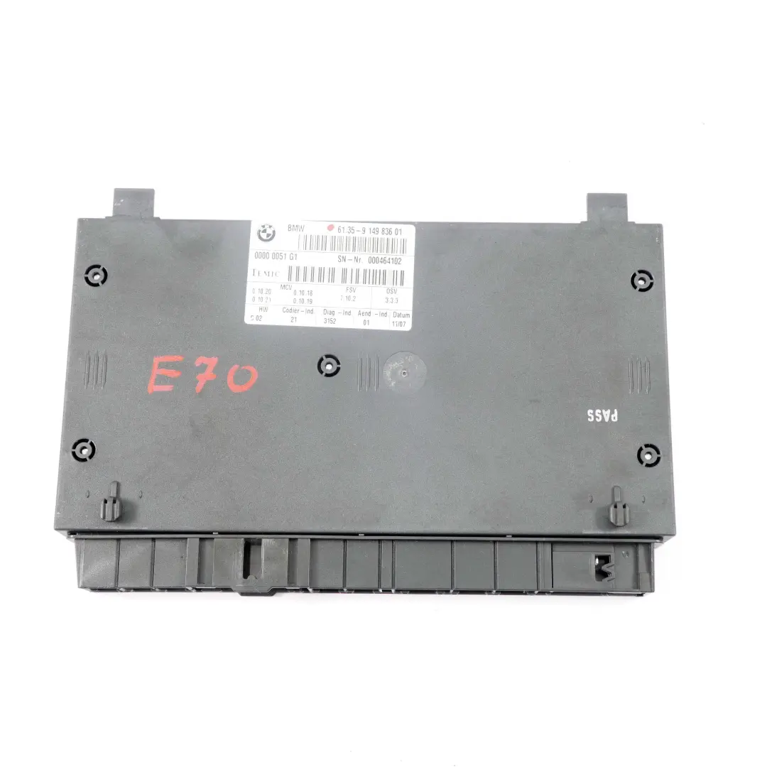 Seat Control Unit BMW X5 E70 E87 E90 Module ECU Electronic Module - SKU 9149836 - Part number 9149836