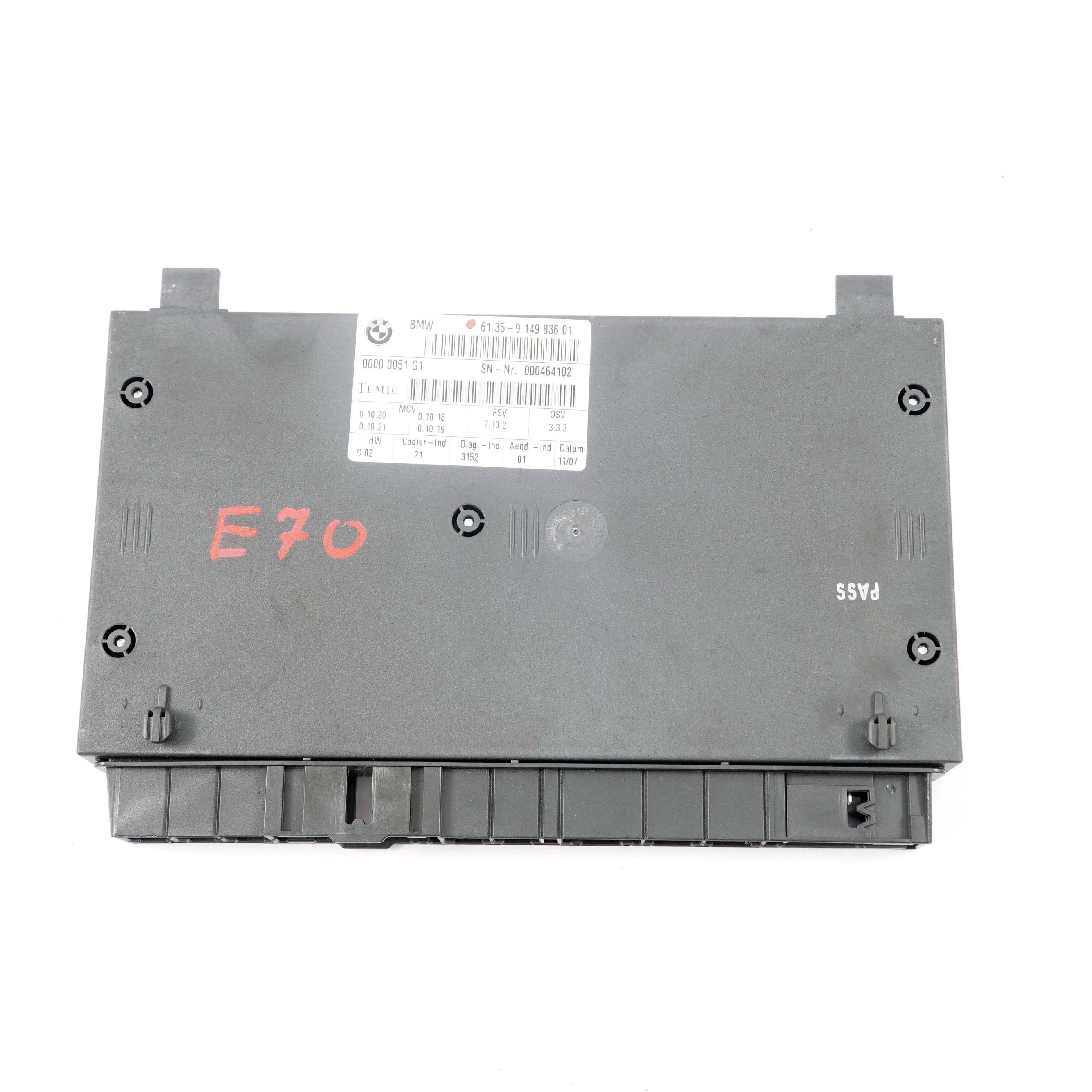 Seat Control Unit BMW X5 E70 E87 E90 Module ECU Electronic Module 9149836
