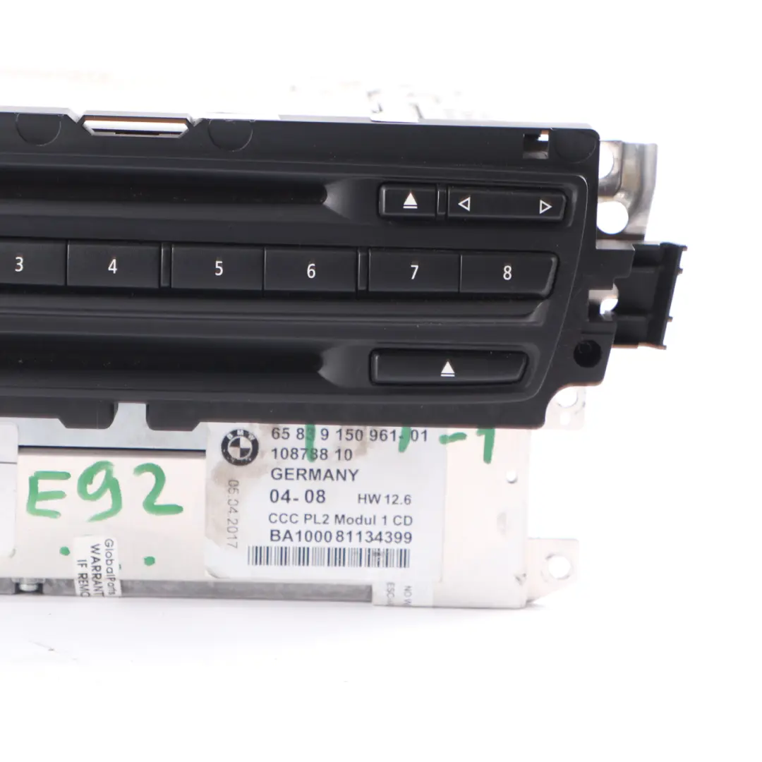 Navigation System BMW E90 E91 E92 Professional CCC Sat Nav Controller to with Part number 9150961 Navigation System BMW E90 E91 E92 Professional CCC Sat Nav Controller - SKU 9150961-1 - Part number 9150961