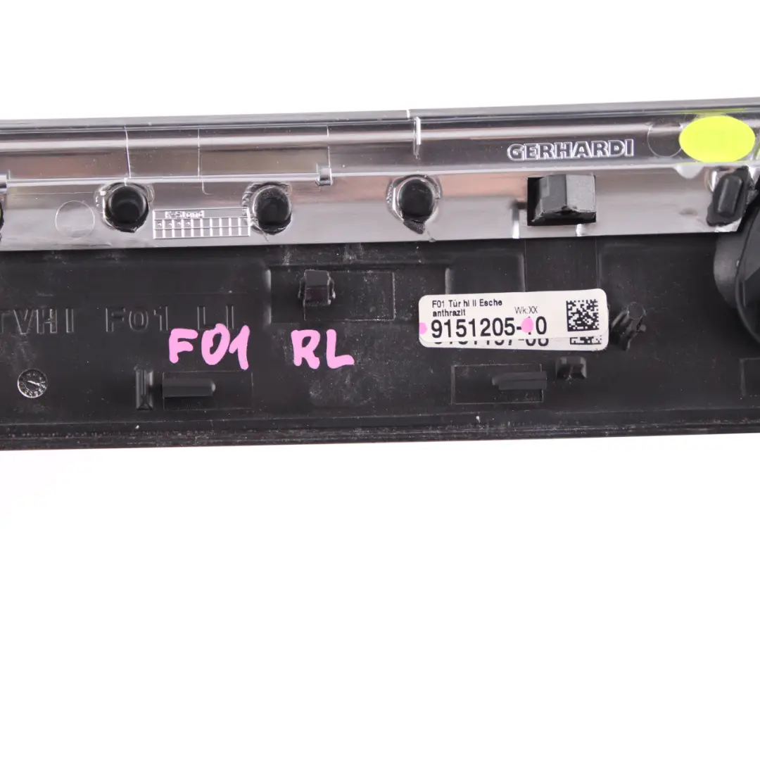  Zierleiste Tür BMW F01 LCI Hinten Links Abdeckung Holz Esche Anthrazit - SKU 9151205 - Teilenummer 9151205