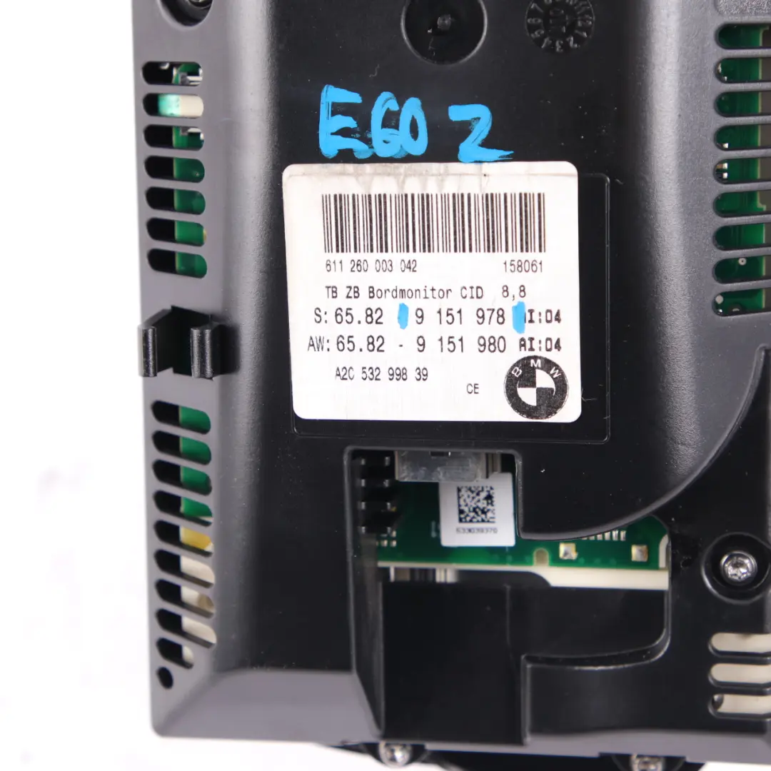 Écran D'Affichage Embarqué Pour Tableau De Bord 8,8" CCC pour BMW E60 E63 E64 E90 LCI à propos du numéro de pièce 9151978 BMW E60 E63 E64 E90 LCI Écran D'Affichage Embarqué Pour Tableau De Bord 8,8" CCC - SKU 9151978 - Numéro de pièce 9151978