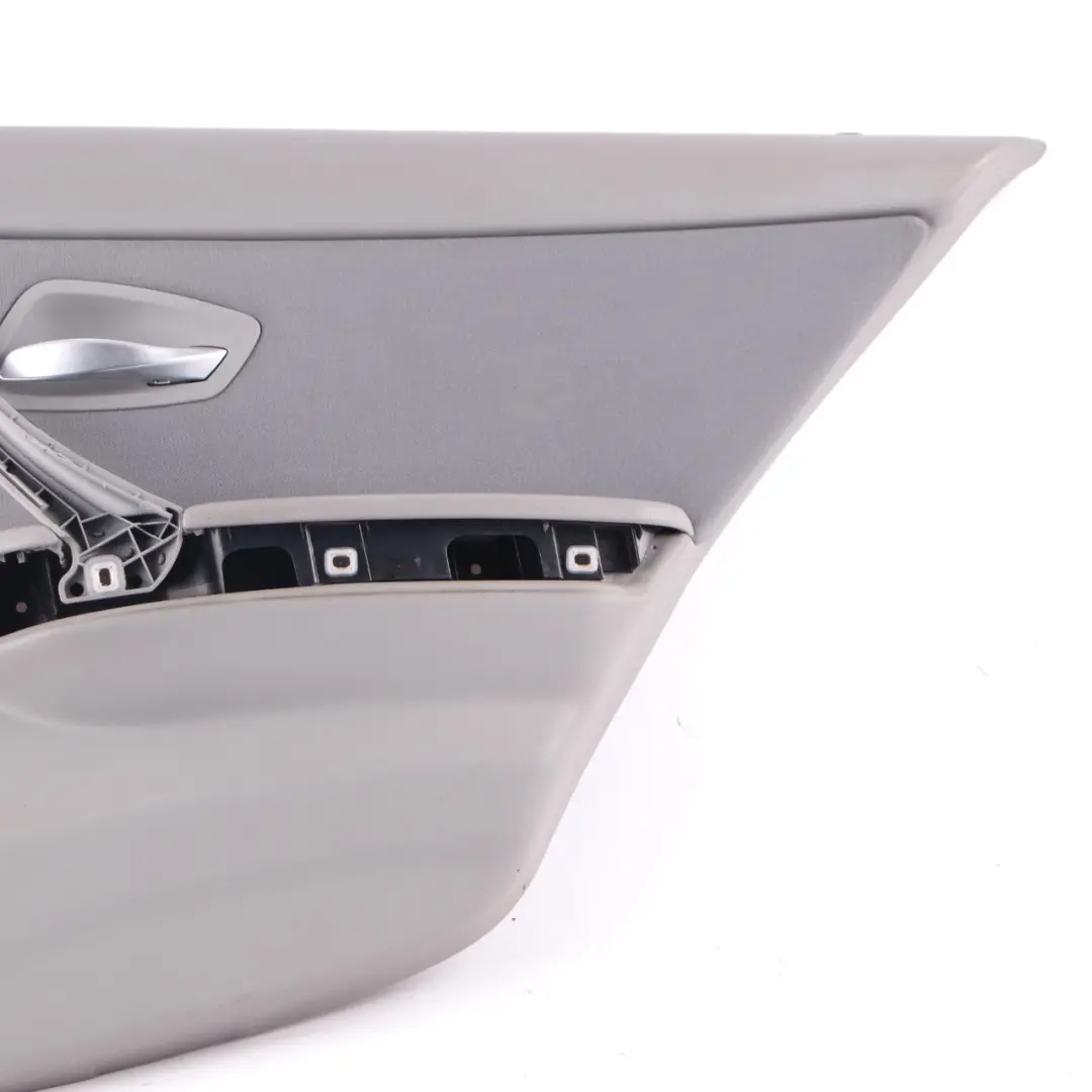Door Card Rear Right O/S Door Lining Grey Cloth Trim Panel to BMW E90 with Part number 9152362 BMW E90 Door Card Rear Right O/S Door Lining Grey Cloth Trim Panel - SKU 9152362-1 - Part number 9152362