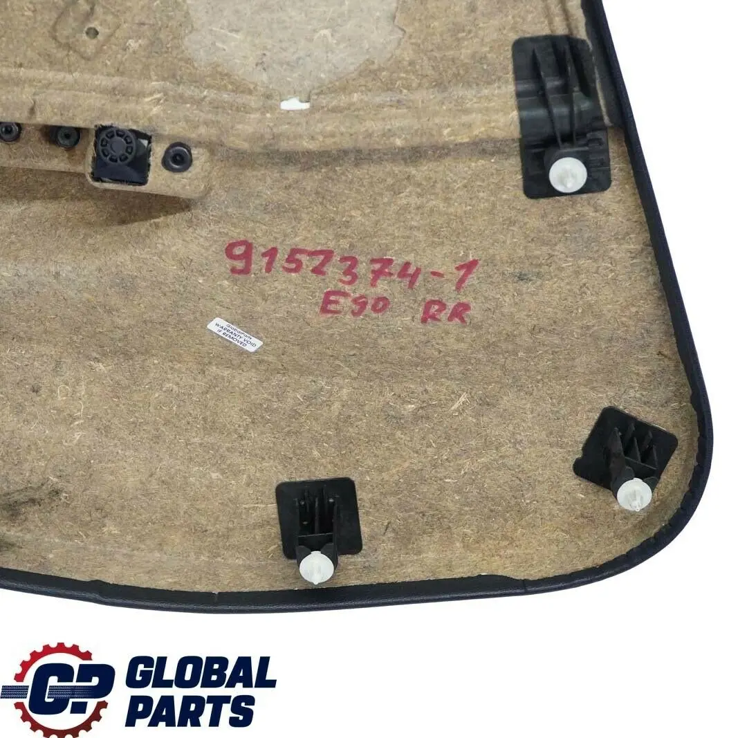 BMW E90 E91 Pannello Porta Tessuto Agrumi Nero Posteriore Destra - SKU 9152374 - Numero di parte 9152374