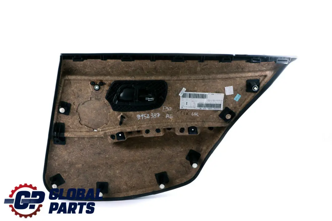 Left N/S Door Card Lining Lemon Leather Trim Panel to BMW 3 Series E90 Rear with Part number 9152387 BMW 3 Series E90 Rear Left N/S Door Card Lining Lemon Leather Trim Panel - SKU 9152387 - Part number 9152387