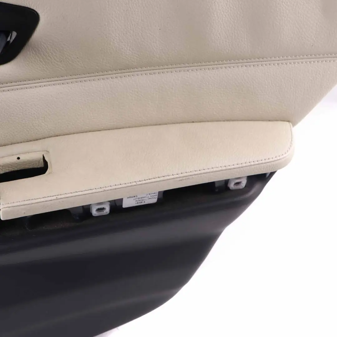 BMW 3 Series E90 E91 Rear Right O/S Door Card Leather Lemon Trim Panel - SKU 9152422 - Part number 9152422