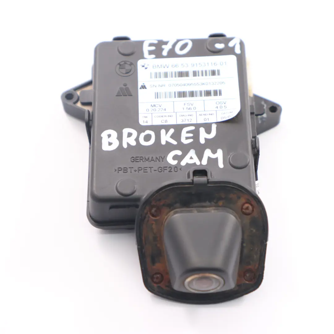 BMW X5 E70 Rear View Reversing Camera Control Unit Module BROKEN - SKU 9153116-1 - Part number 9153116