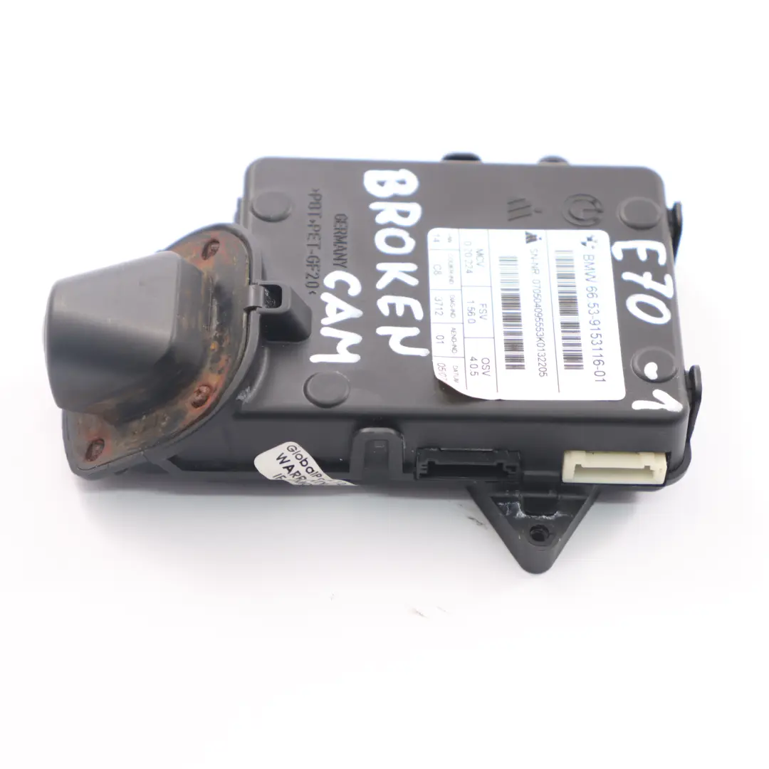 Cámara de marcha atrás Módulo de Control ROTURA para BMW X5 E70 con número de pieza 9153116 BMW X5 E70 Cámara de marcha atrás Módulo de Control ROTURA - SKU 9153116-1 - Número de pieza 9153116