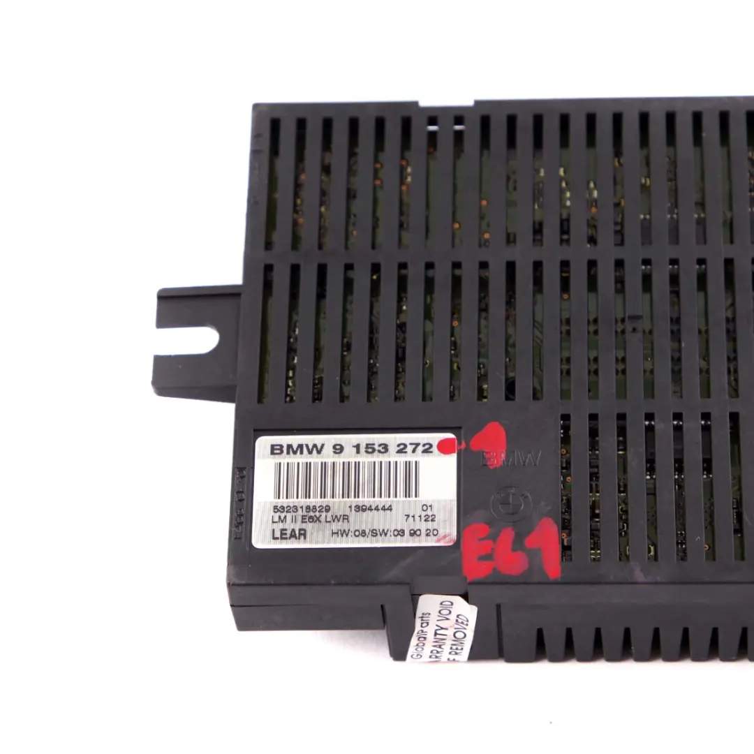 Light Control Module Unit LM2 LMII E6X LWR Lear to BMW 5 Series E61 with Part number 9153272 BMW 5 Series E61 Light Control Module Unit LM2 LMII E6X LWR Lear - SKU 9153272-1 - Part number 9153272