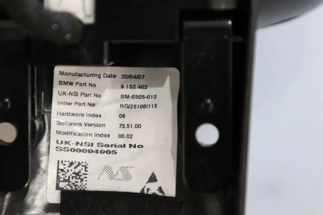 Mini Cooper One R55 R56 R57 R58 R59 R61 Compte-Tours/Colonne de Direction - SKU 9153402-1 - Numéro de pièce 9153402