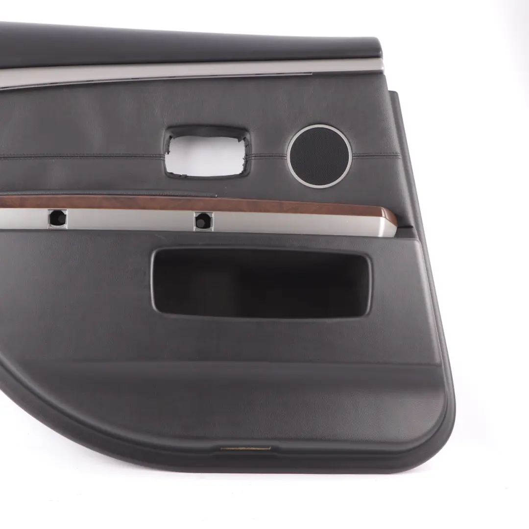 Door Card Rear Left N/S Door Lining Trim Panel Black Leather Pearl to BMW E65 E66 with Part number 9154471 BMW E65 E66 Door Card Rear Left N/S Door Lining Trim Panel Black Leather Pearl - SKU 9153541 - Part number 9154471