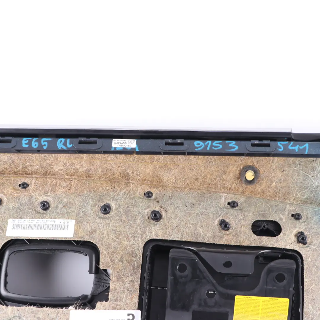 BMW E65 E66 Boczek Drzwi Lewy Tył Skóra - SKU 9153541 - Numer Części 9154471