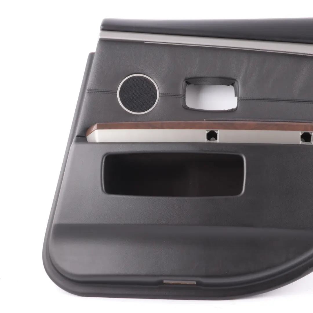 Door Card Rear Right O/S Door Lining Trim Panel Black Leather Pearl to BMW E65 E66 with Part number 9153542 BMW E65 E66 Door Card Rear Right O/S Door Lining Trim Panel Black Leather Pearl - SKU 9153542 - Part number 9153542