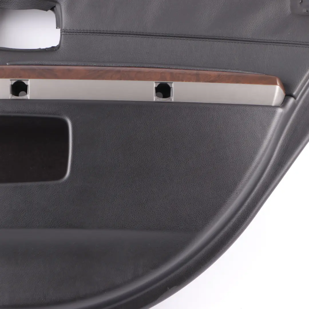 Door Card Rear Right O/S Door Lining Trim Panel Black Leather Pearl to BMW E65 E66 with Part number 9153542 BMW E65 E66 Door Card Rear Right O/S Door Lining Trim Panel Black Leather Pearl - SKU 9153542 - Part number 9153542
