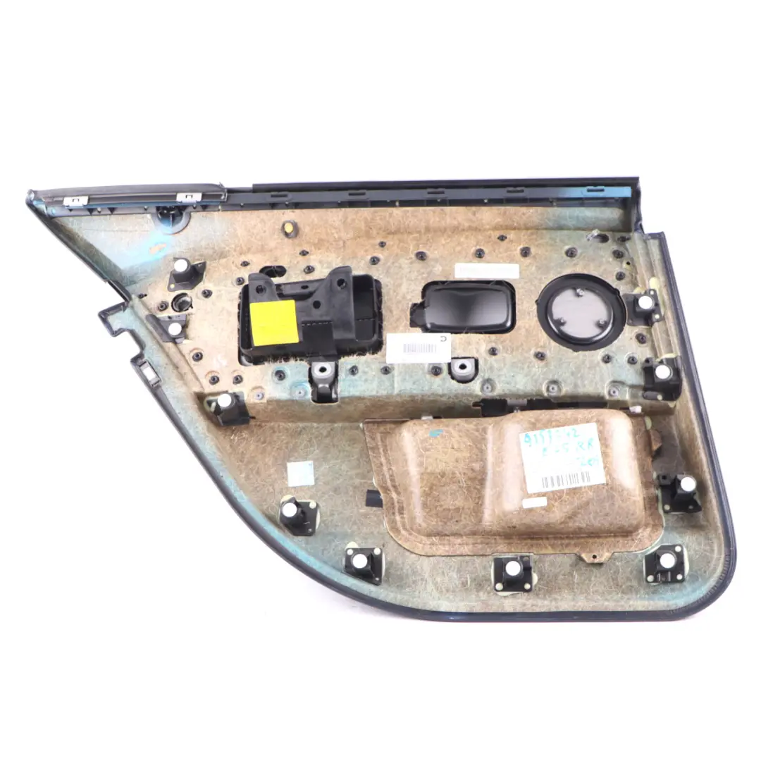 BMW E65 E66 Door Card Rear Right O/S Door Lining Trim Panel Black Leather Pearl - SKU 9153542 - Part number 9153542