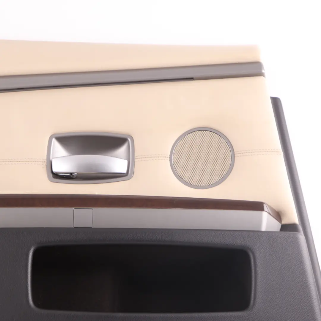 BMW E65 E66 Door Card Rear Left N/S Lining Trim Panel Leather Pearl Beige - SKU 9153547 - Part number 9153547