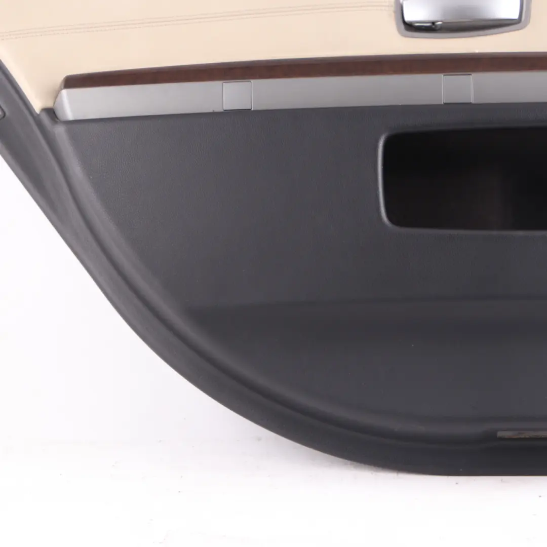 BMW E65 E66 Door Card Rear Left N/S Lining Trim Panel Leather Pearl Beige - SKU 9153547 - Part number 9153547