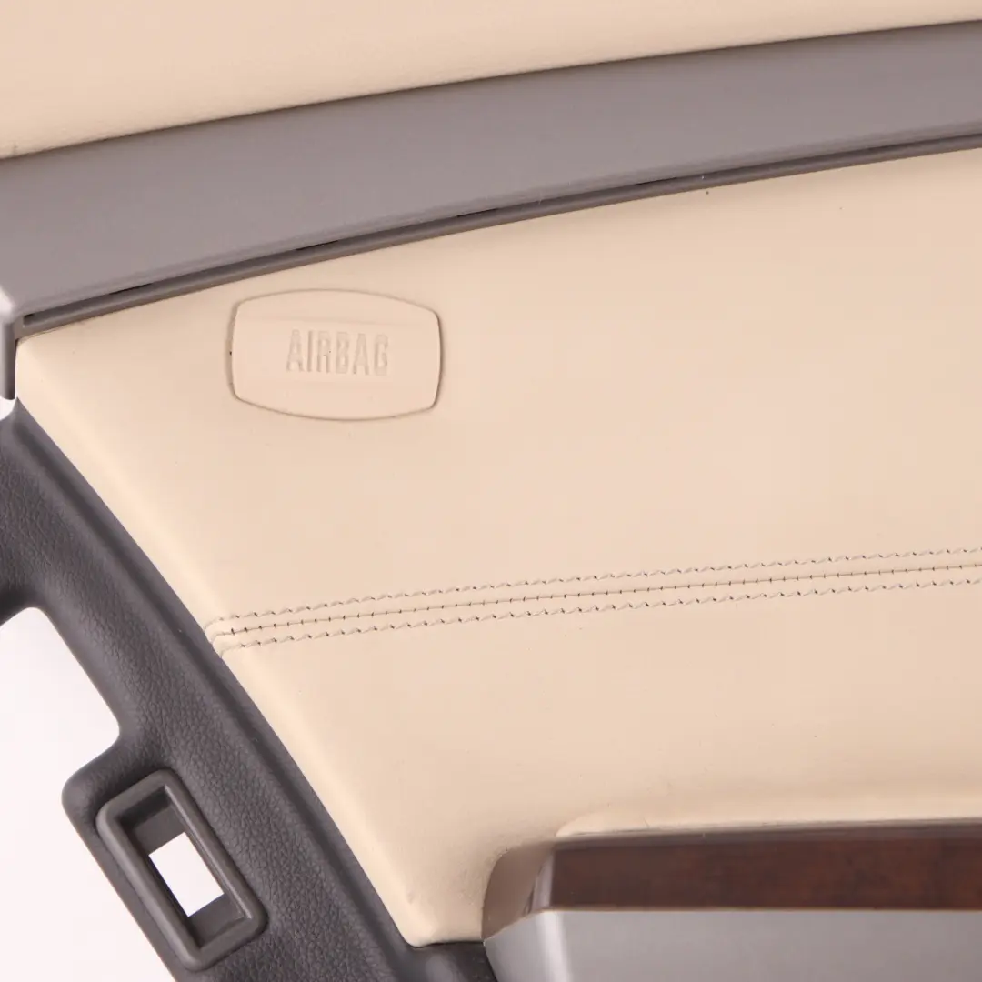 BMW E65 E66 Door Card Rear Left N/S Lining Trim Panel Leather Pearl Beige - SKU 9153547 - Part number 9153547