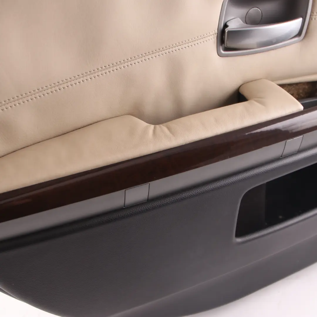 BMW E65 E66 Door Card Rear Left N/S Lining Trim Panel Leather Pearl Beige - SKU 9153547 - Part number 9153547