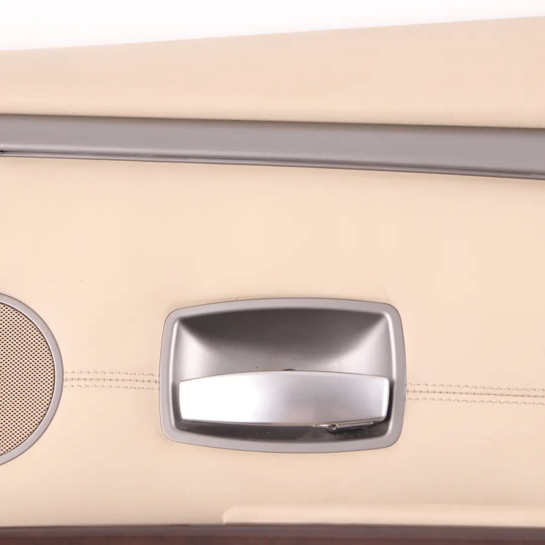 BMW E65 E66 Door Card Rear Right O/S Lining Trim Panel Leather Pearl Beige - SKU 9153548 - Part number 9153548