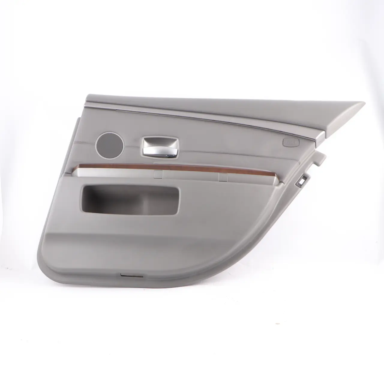 BMW E65 Scheda Porta Rivestimento Interno Posteriore Destro Pelle Nasca Grigio