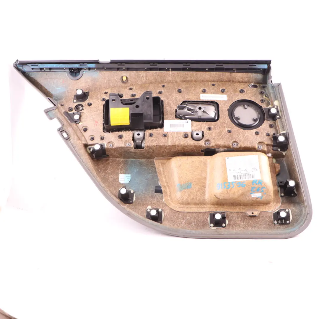 BMW E65 Türkarte Hinten Rechts Innenverkleidung Leder Nasca Flanell Grau - SKU 9153596 - Teilenummer 9153596